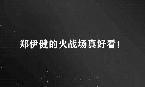 郑伊健的火战场真好看！