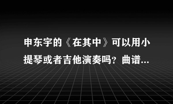 申东宇的《在其中》可以用小提琴或者吉他演奏吗？曲谱是什么？