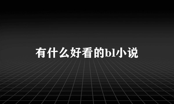 有什么好看的bl小说