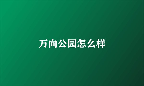 万向公园怎么样