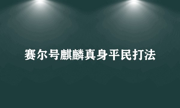 赛尔号麒麟真身平民打法