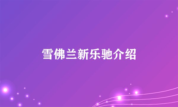 雪佛兰新乐驰介绍