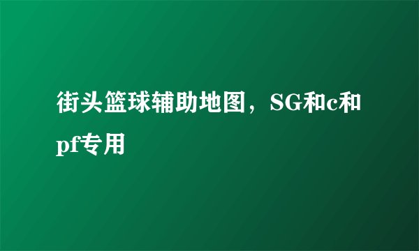 街头篮球辅助地图，SG和c和pf专用