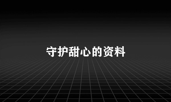 守护甜心的资料