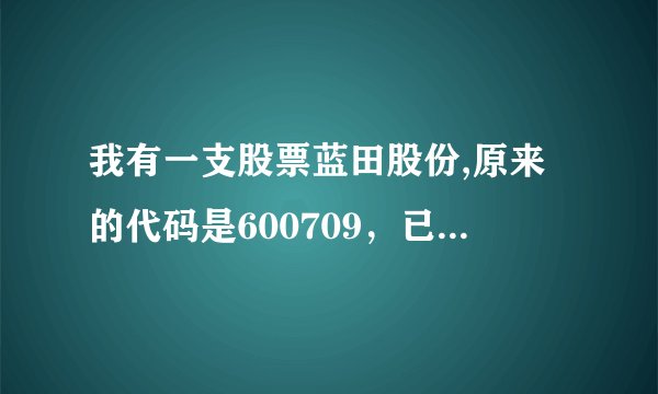 我有一支股票蓝田股份,原来的代码是600709，已经退市了几年,,它现状如何,还能上市吗?