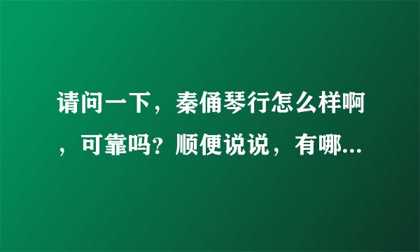 请问一下，秦俑琴行怎么样啊，可靠吗？顺便说说，有哪些有名的大琴行