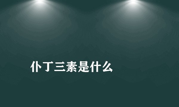 
仆丁三素是什么


