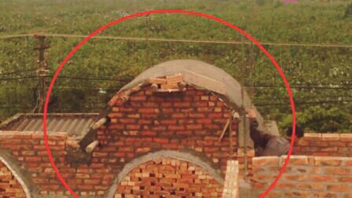 圆拱形的门洞怎么砌砖