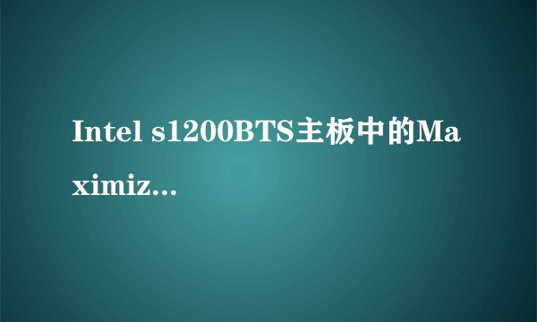 Intel s1200BTS主板中的Maximize Memory below 4GB 和Memory Mapped I/O above 4GB是什么意思怎么设置
