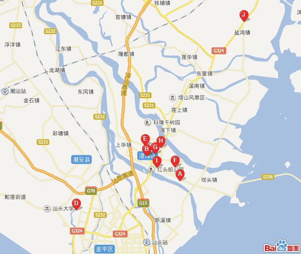 百度地图澄海市在哪里？？