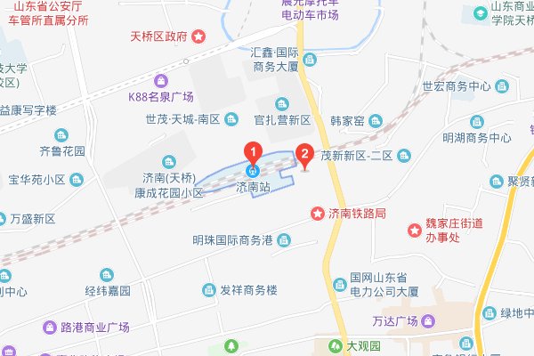 请问，济南有几个火车站？总站在什么位置？谢谢
