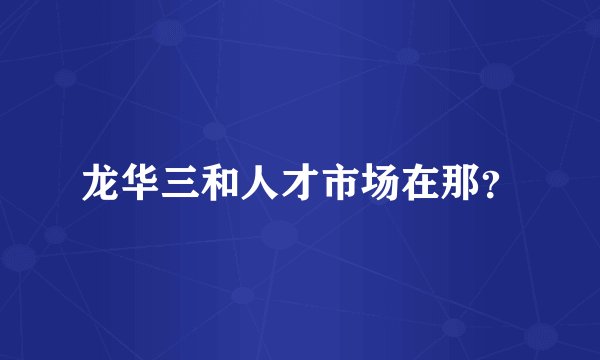 龙华三和人才市场在那？