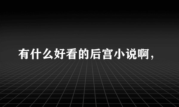 有什么好看的后宫小说啊,