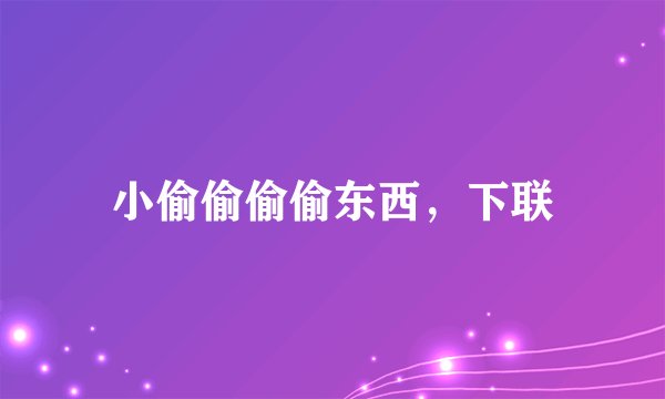 小偷偷偷偷东西,下联