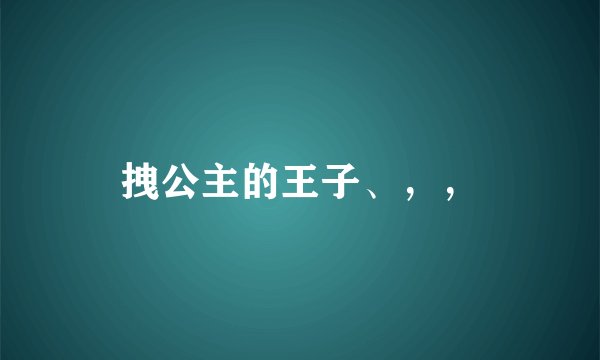 拽公主的王子、，，