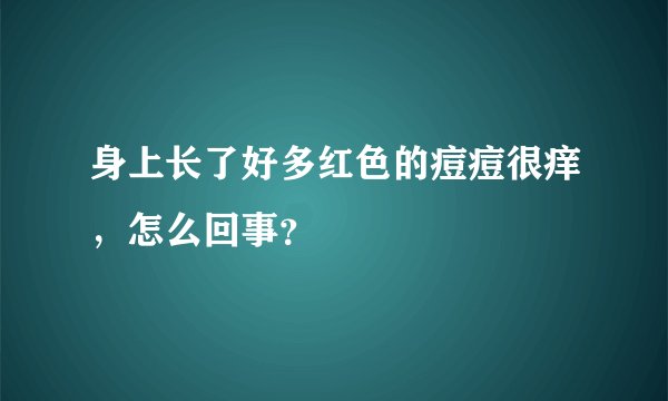 身上长了好多红色的痘痘很痒，怎么回事？