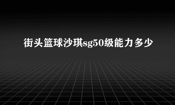 街头篮球沙琪sg50级能力多少