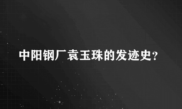中阳钢厂袁玉珠的发迹史？