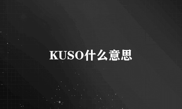 KUSO什么意思