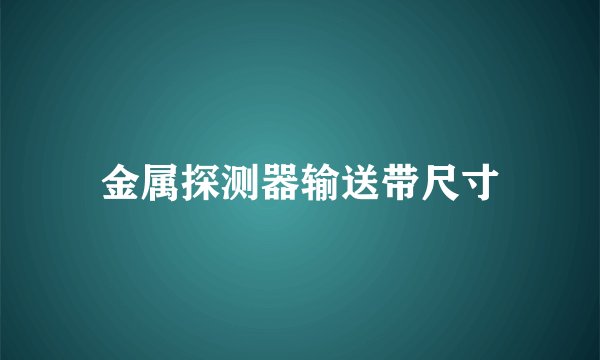 金属探测器输送带尺寸