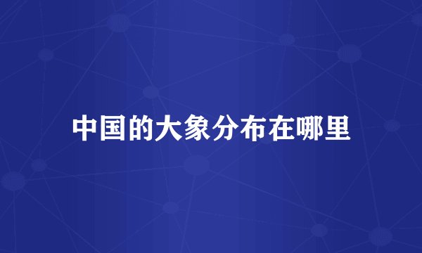 中国的大象分布在哪里