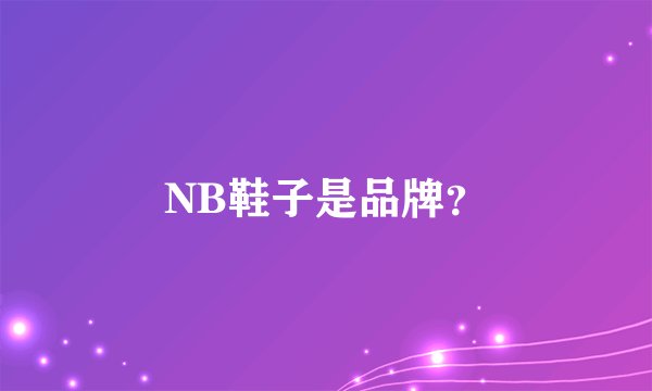 NB鞋子是品牌？
