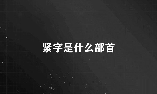 紧字是什么部首